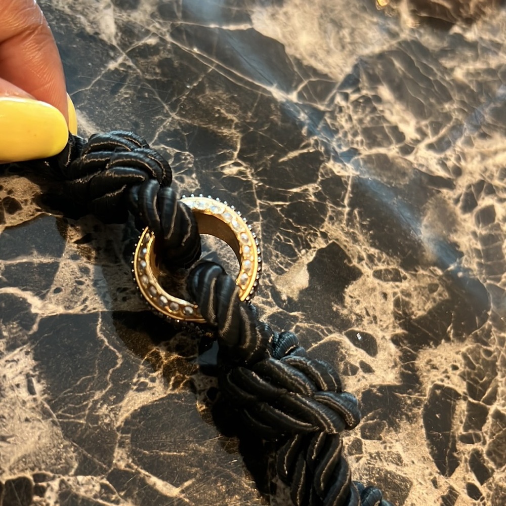 Vintage 18”-20”Rope Cord Tassel Necklace! Adjustable to 20”! Clasp - Picture 11 of 13